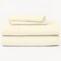 Emperor Size Sheet Set - 4 Piece - Bed Sheets- Easy- Fits 18' Deep Pocket Bedsheet 850-Thread Count 100% Egyptian Cotton (Emperor - 84' X 84'- Ivory Solid)