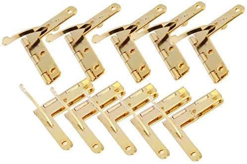 Small Mini Hinges,Jewelry Box Hinge,Door Hinge 50Pcs 90° Angle Support Small Box Hinges Hinge for Jewelry Wine Case Watch Wooden Lid Rubber Wedge Door Stopper