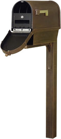 SCB2015-SPK720-CP-LB998 Berkshire Curbside Mailbox with Newspaper Tube Locking Insert & Wellington Mailbox Post