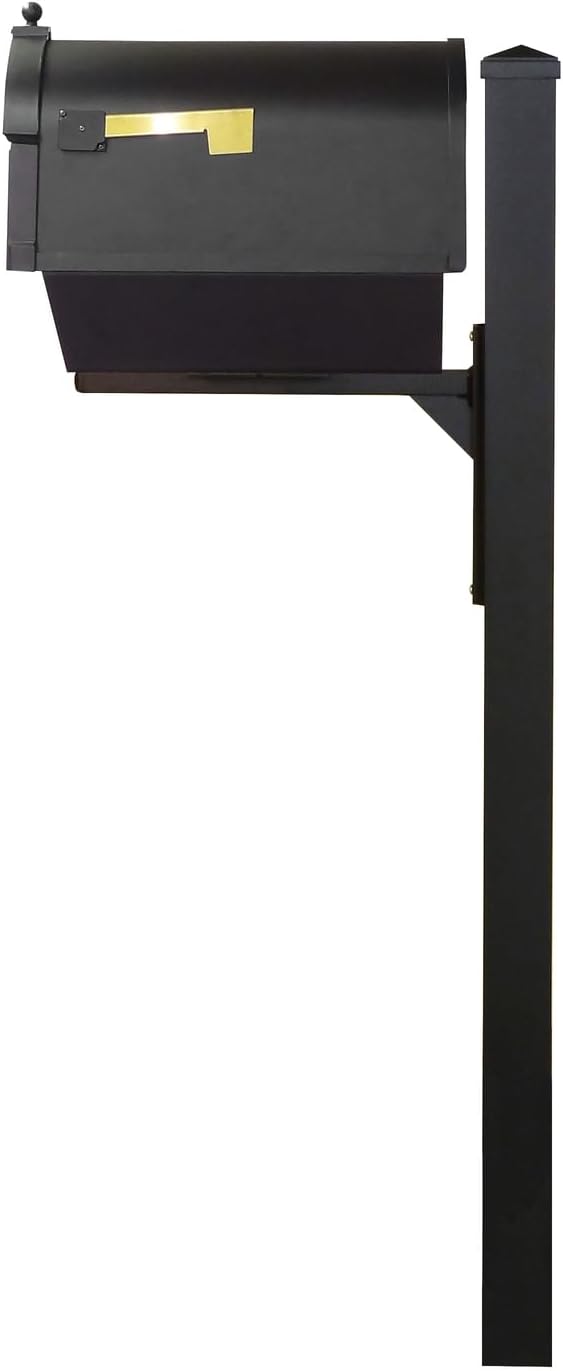 Products Berkshire Curbside Mailbox with Newspaper Tube, Locking Insert and Wellington Mailbox Post