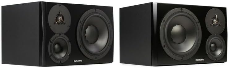 DYNAUDIO LYD 48 3-Way Powered Studio Monitor Black Pair - 180W Reference Sound with 8' Woofer, 4' Midrange, 1' Tweeter - Ideal for Professionals