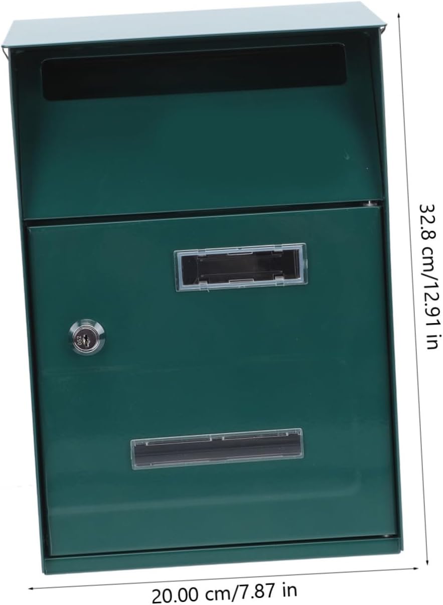 Tofficu 2pcs Large Wall Mount Mailbox Cast Aluminum Modern Design Secure Letter Box Sturdy and Durable