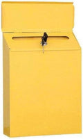 Modern Delivery Letterbox Metal Mailbox Mailbox Locking Wall Mounted Comment Drop Box Payments Holder Postbox Letter Post Mail ‎Outdoor(Yellow)