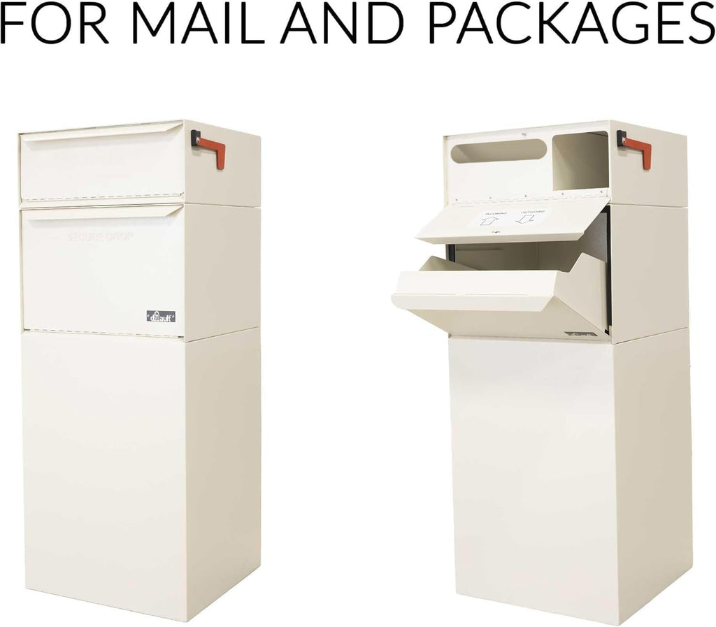 dVault® Full Service Vault DVCS0015 Secure Curbside Mailbox/Package Drop with Locking Letterbox (Sand)
