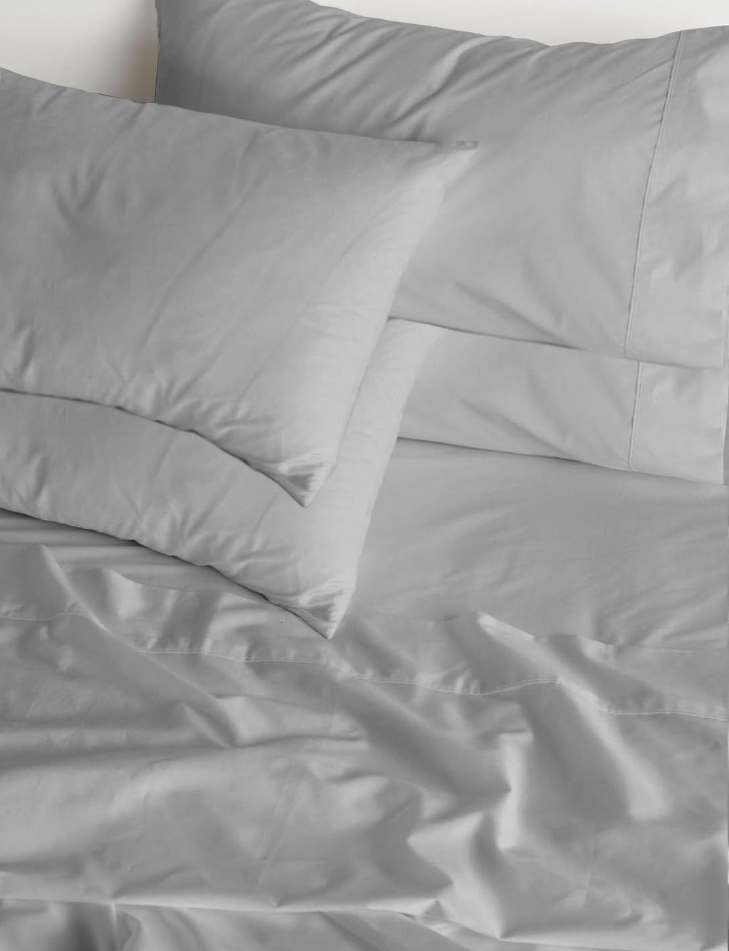 100% Egyptian Long Staple Cotton Bedsheet Set, 800 Thread Count, 6-PC Sheets Set, Silver Grey Color, Queen Size, 15 Inch Deep Pocket of Fitted Sheet, Soft Sateen Weave Breathable