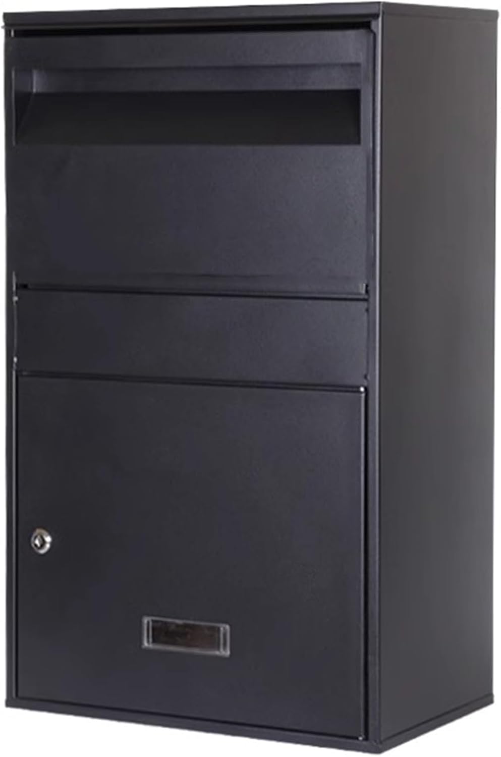 Mail Boxes for House Outside, Mailboxes for Outside With Post, Large Mailbox, Mailbox with Post, Metal Mailbox, Post Mount Mailbox, Large Package Delivery, Parcel Mail Steel Drop Box(Black,Small)