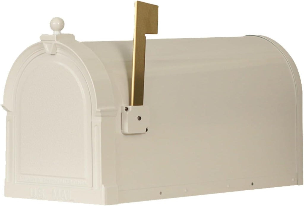 Special Lite Berkshire Curbside Mailbox - White Aluminum Mailbox for Post Mount - SCB-1015-WH