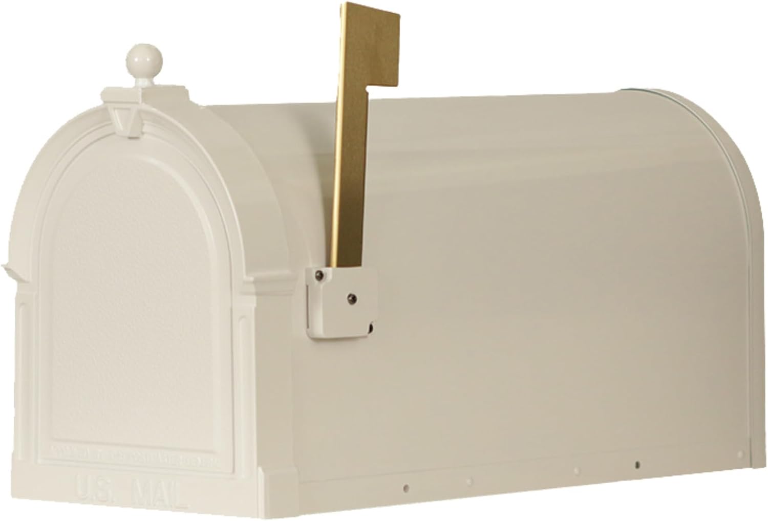 Special Lite Berkshire Curbside Mailbox - White Aluminum Mailbox for Post Mount - SCB-1015-WH