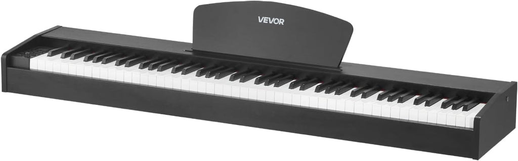 VEVOR Weighted Digital Piano, 88 Keys Fully Weighted, Electric Piano Dual Keyboard & Speakers, with Sustain Pedal, Recording Function, 238 Tones, Wireless Connection, for Beginners, Without Stand
