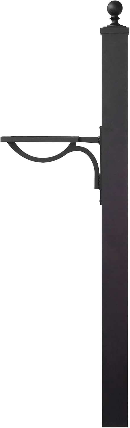 Special Lite Springfield Mailbox Post - Black Aluminum Post for Curbside Mailbox - SPK-710-BLK