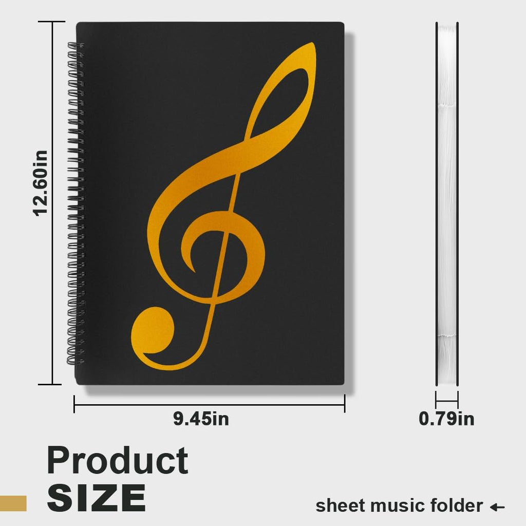 Sheet Music Folder, Sheet Music Page 8.5X 11 Inches, Sheet Music Holder Allow Annotations,40 Pages Spiral Sheet Music Binder Organizer, Sheet Music Storage (20 Pack)