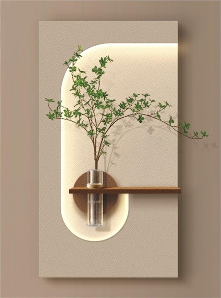 TYBKLHA Luminous 3D Wall Sculpture, Wall Painting Decoration, Plug-in Power Supply 3D Wall Mural, Sandstone Decor Wall Art Painting for Bedroom, Living Room(Brown,35.4 * 19.6in)