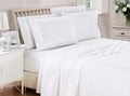 SHERA'S BEDDINGS 6- Piece Sheet Set Fits Mattress Upto 10-12 Inches Fully Elastic Deep Pocket Full XXL (54' X 84') White Solid 650 Thread Count 100% Egyptian Cotton
