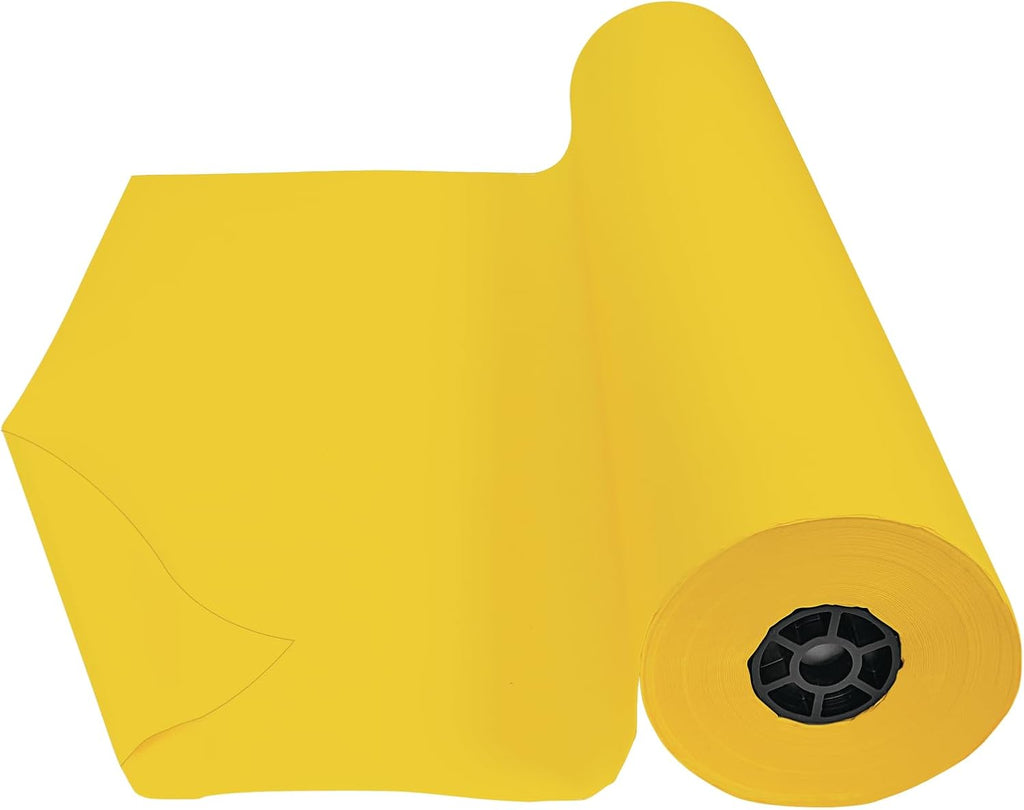 Colorations Dual Surface Paper Roll Classroom Supplies for Arts and Crafts Yellow (36' x 1000') (Item # DSYE)