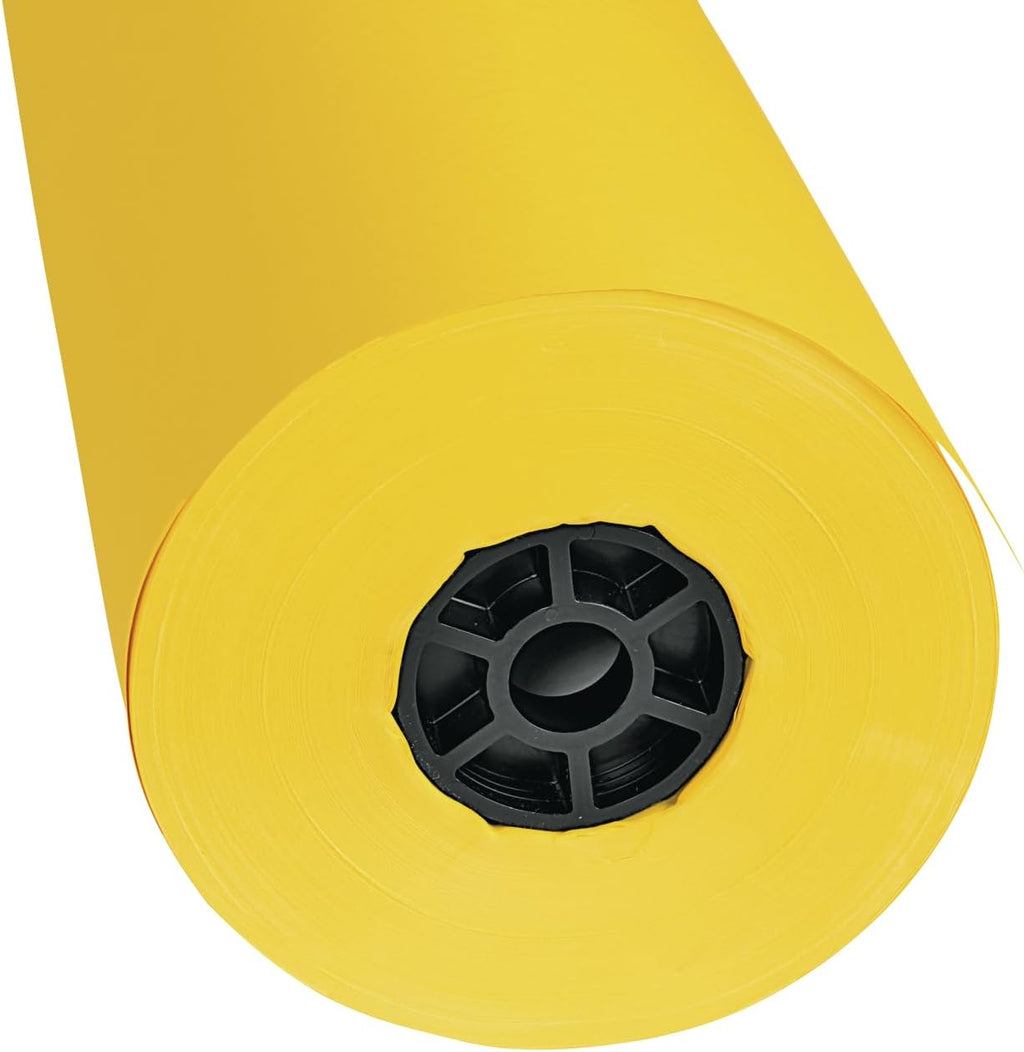 Colorations Dual Surface Paper Roll Classroom Supplies for Arts and Crafts Yellow (36' x 1000') (Item # DSYE)