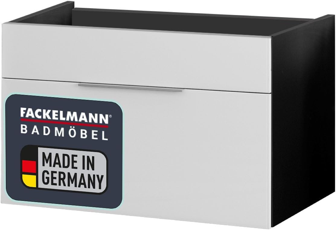 FACKELMANN Kara Vanity Unit/Bathroom Cabinet with Soft-Close System/Dimensions (W x H x D): Approx. 80 x 59 x 49 cm Cabinet for Bathroom/Furniture for Toilet or Bathroom/Body: