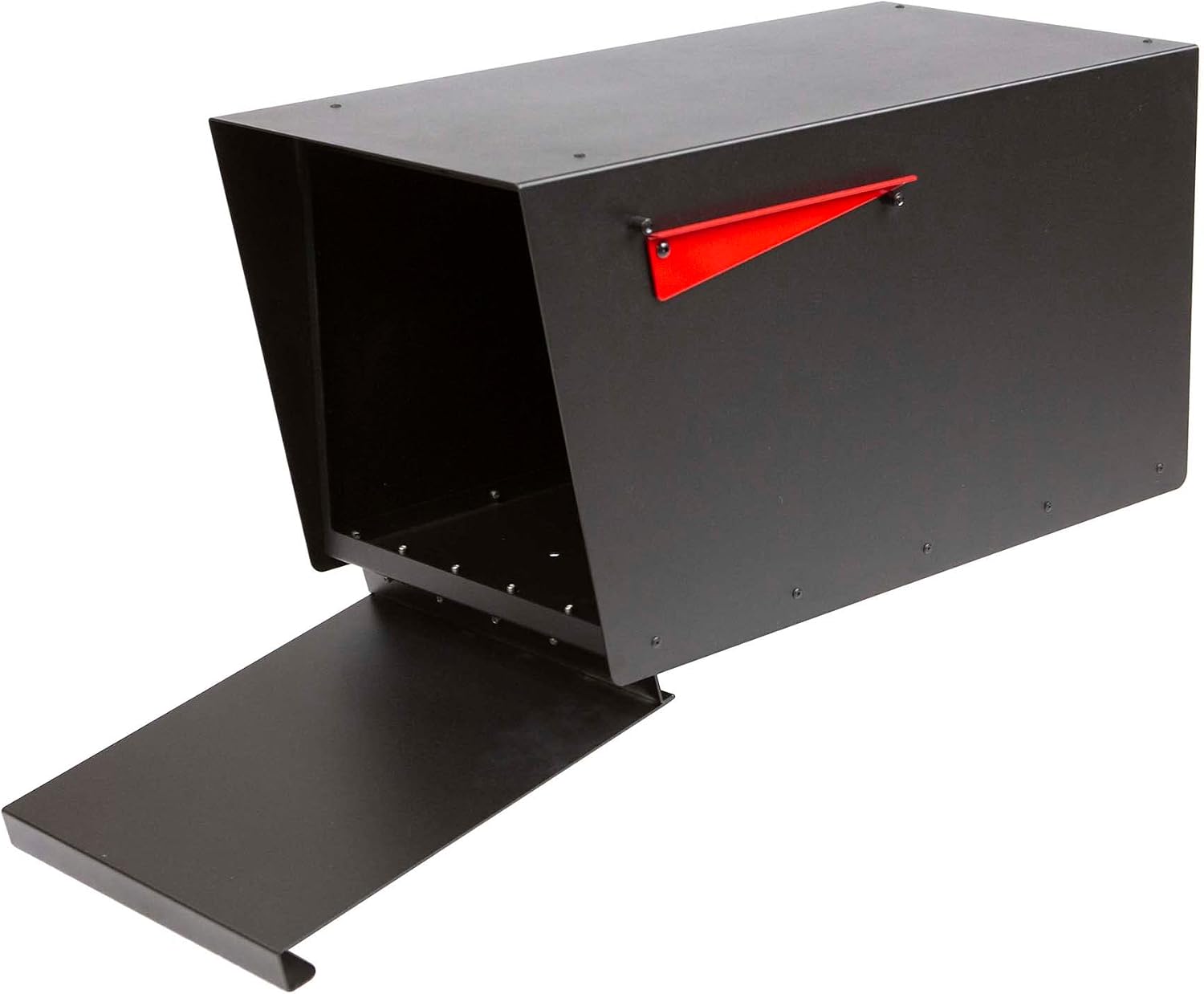 Rusty Design Contemporary Post-Mounted Mailbox with Personalized Address Numbers, Large Size #HC110 (Without Address Numbers)