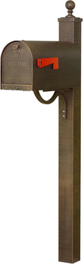 Special Lite Titan Curbside Mailbox with Springfield Post - Copper Steel Mailbox with Post - SCH1016S-SPK710-CP
