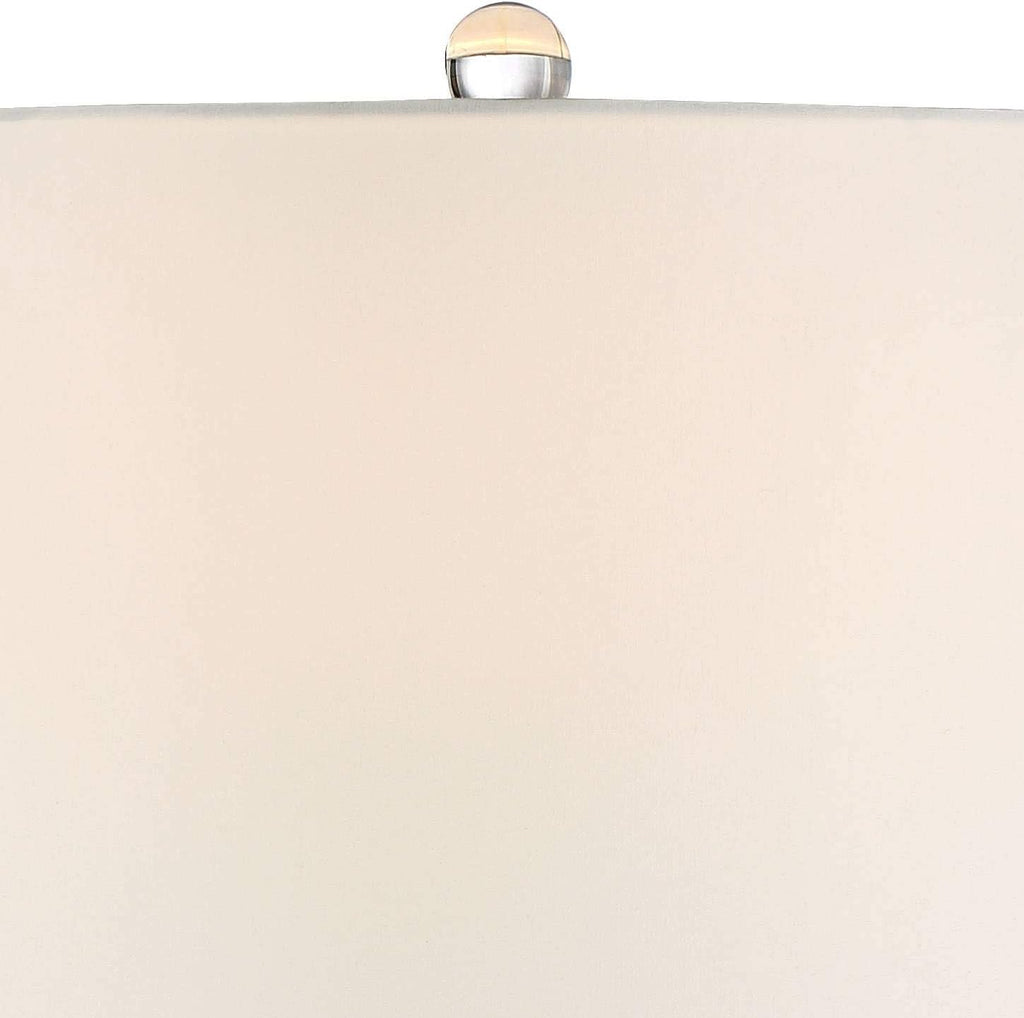 Vienna Full Spectrum Jolie Luxury Glam 3-Way Table Lamps 26' High Set of 2 with Table Top Dimmers Clear Crystal Off White Tapered Drum Shade for Living Room Bedroom House Bedside Nightstand Home
