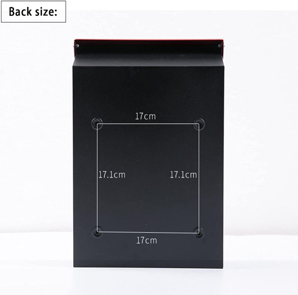 Generic Mailbox, Wall Mounted Modern Metal Mailboxes Outdoor Lockable Waterproof Post Box Community Household Rainproof Letter Box Retro Classic Secure Wall-Mount Newspaper Boxes(Yellow)