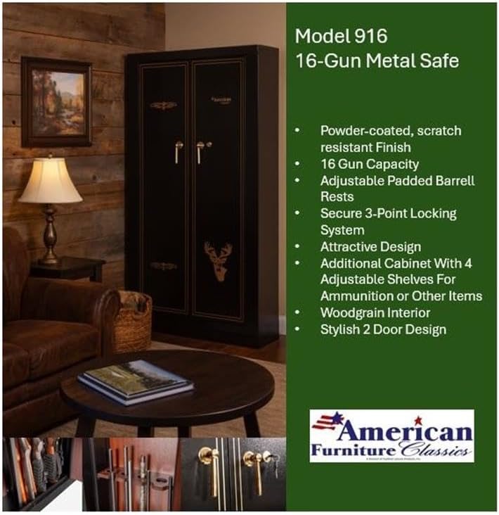 American Furniture Classics 16 Gun Metal Cabinet