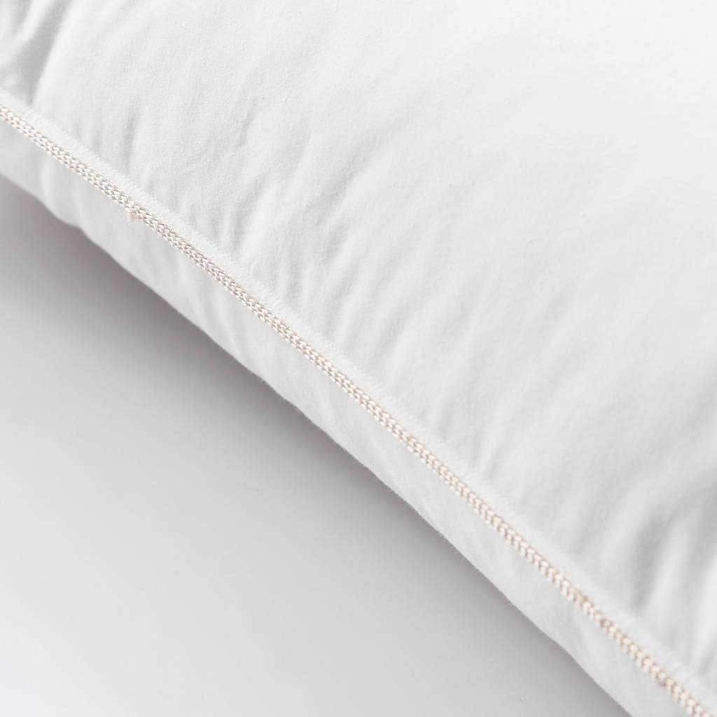 Luxurious Goose Down Pillow - 500 Thread Count Egyptian Cotton, Soft, Standard Size, Set of 2