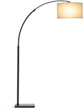 Brightech Logan Arc Floor Lamp, Bright Standing Lamp for Living Rooms, Offices & Bedrooms, Modern Living Room Décor, Tall Hanging Floor Lamp for Reading and More – Black