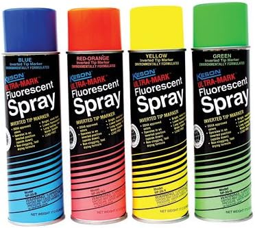 Keson SP20BK UltraMark Fluorescent Spray Paint, Black, 20 oz.