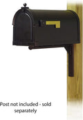 Special Lite Berkshire Curbside Mailbox with Ashley Front Single Mailbox Mounting Bracket - TC-ASH-FS-1015-BLK