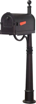Special Lite Savannah Curbside Mailbox with Ashland Post - Black Mailbox with Aluminum Post - SCS-1014_SPK-600-BLK