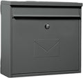 MELPHI Hanging Secure Post Box, Security Lock Drop Box, Collection Boxes, Metal Mailbox, Modern Post Box, Package Drop Box for House Home (Color : Dark Gray)