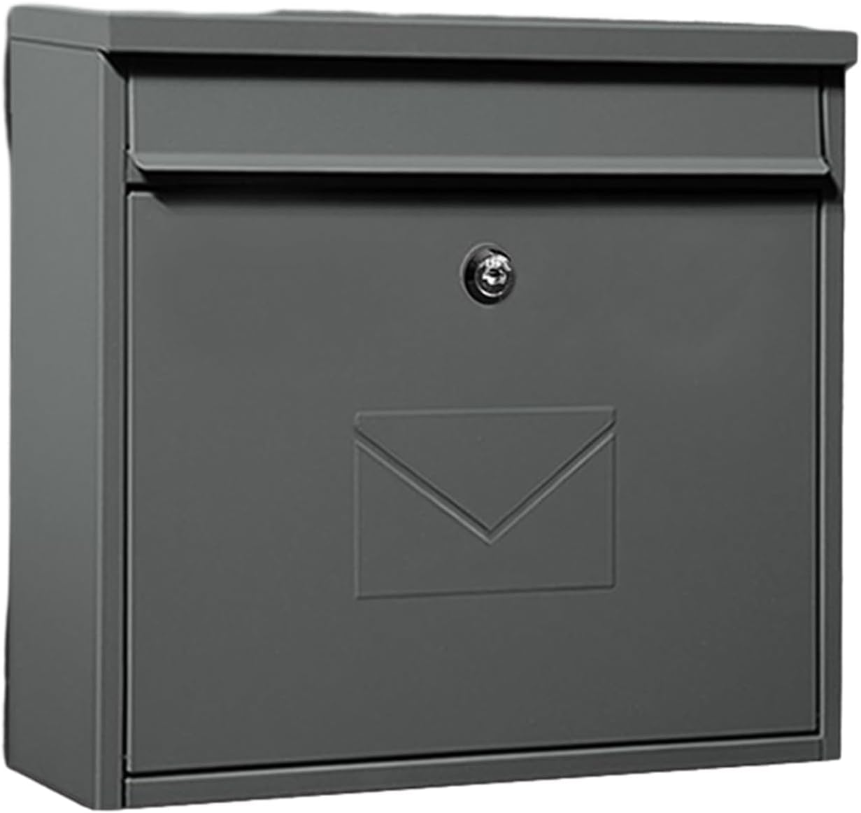 MELPHI Hanging Secure Post Box, Security Lock Drop Box, Collection Boxes, Metal Mailbox, Modern Post Box, Package Drop Box for House Home (Color : Dark Gray)