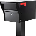 Whitehall MailVault Modern Square Locking Mailbox with Post – Secure Steel Mailbox with Aluminum Post, Weather-Resistant, Includes Assembly Hardware and Instructions