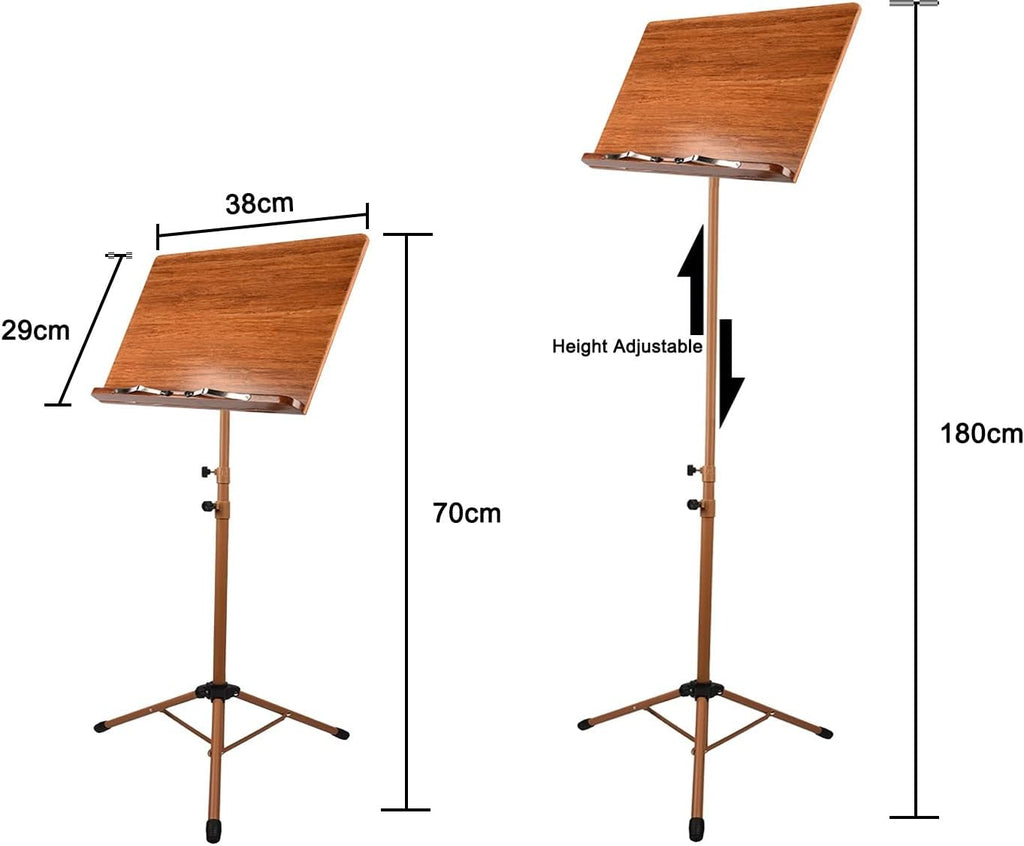 Stylish Music Stand Professional-Grade Sheet Music Stand Portable Wooden Music Stand Adjustable for Musicians, Versatile Music Stand for Any Occasion, Elegant Music Stand for Home Or Studio