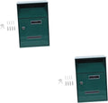 Lurrose 2pcs Wall Mounted Metal Mailbox Lock Vintage Decorative Letter Box for Easy Installation Suggestion Box Capacity Antique Style Outdoor Mail Collection
