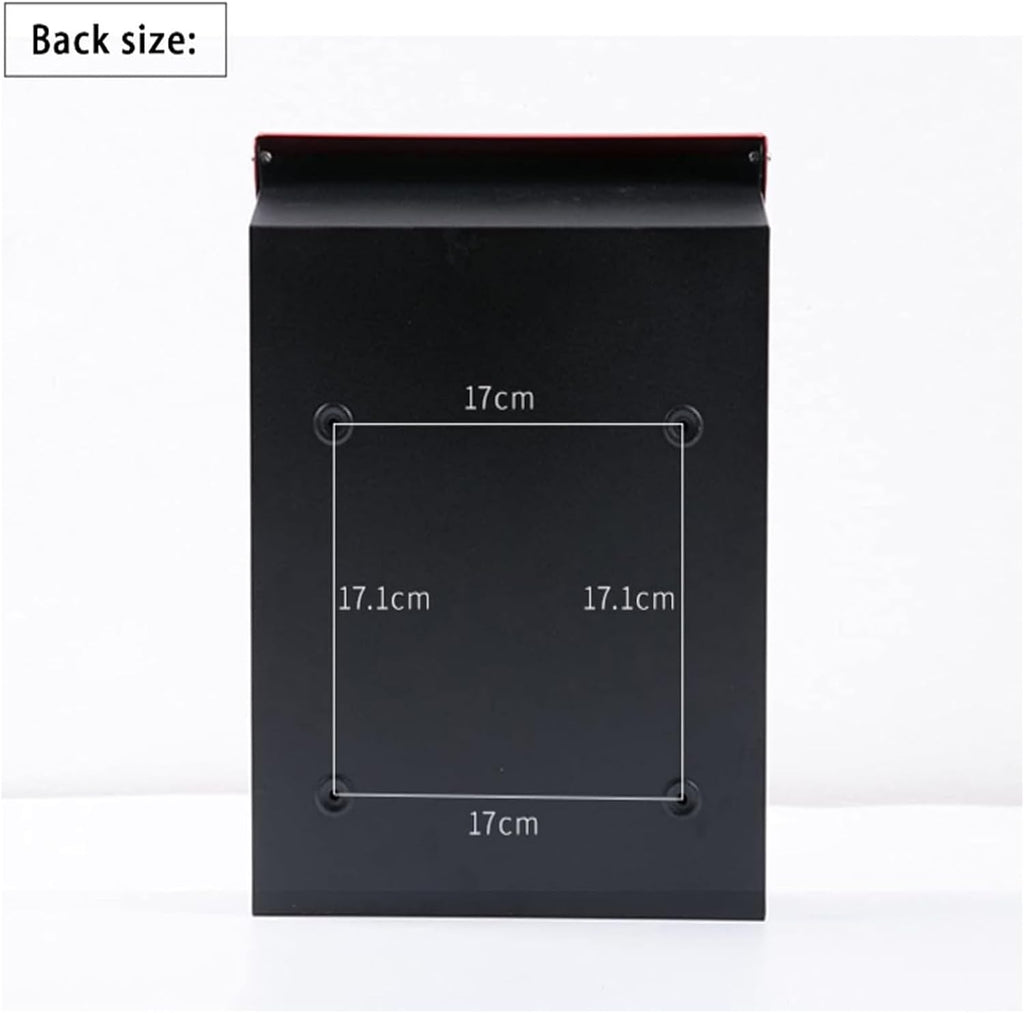 Mailbox Post,Metal Mailbox, Mailbox Wall Mounted Modern Metal Mailboxes Lockable Post Box Community Household Rainproof Letter Box