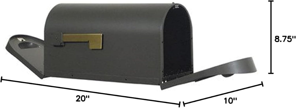 Special Lite Classic Curbside Mailbox with Two Doors - Mocha Aluminum Mailbox for Post Mount - SCC-1008-TD-MOC