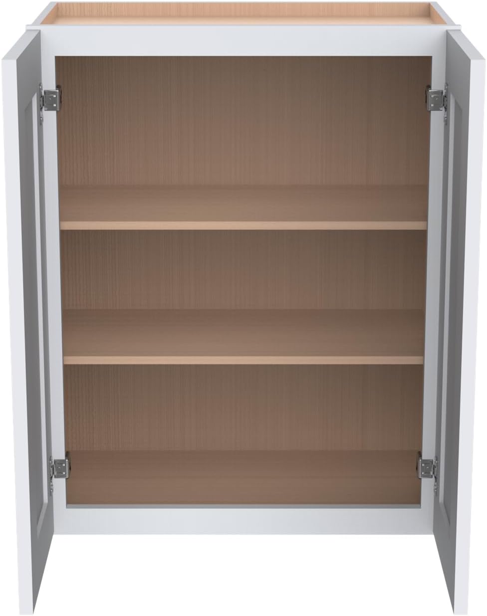 Solid Wood Wall-Mounted Medicine Cabinet, Kitchen Wall - Cabinet, Bathroom Cabinet Wall Mounted with Adjustable Shelves, 2 Doors Wall Calbinet (White, 27' W x 30' H x 12' D)
