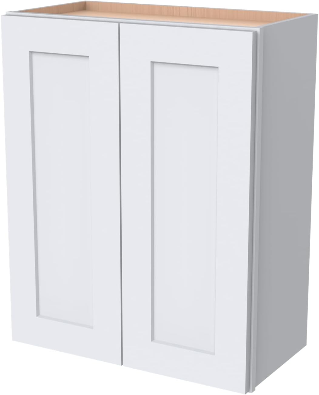Solid Wood Wall-Mounted Medicine Cabinet, Kitchen Wall - Cabinet, Bathroom Cabinet Wall Mounted with Adjustable Shelves, 2 Doors Wall Calbinet (White, 30' W x 30' H x 12' D)