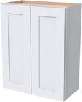 Solid Wood Wall-Mounted Medicine Cabinet, Kitchen Wall - Cabinet, Bathroom Cabinet Wall Mounted with Adjustable Shelves, 2 Doors Wall Calbinet (White, 24' W x 30' H x 12' D)