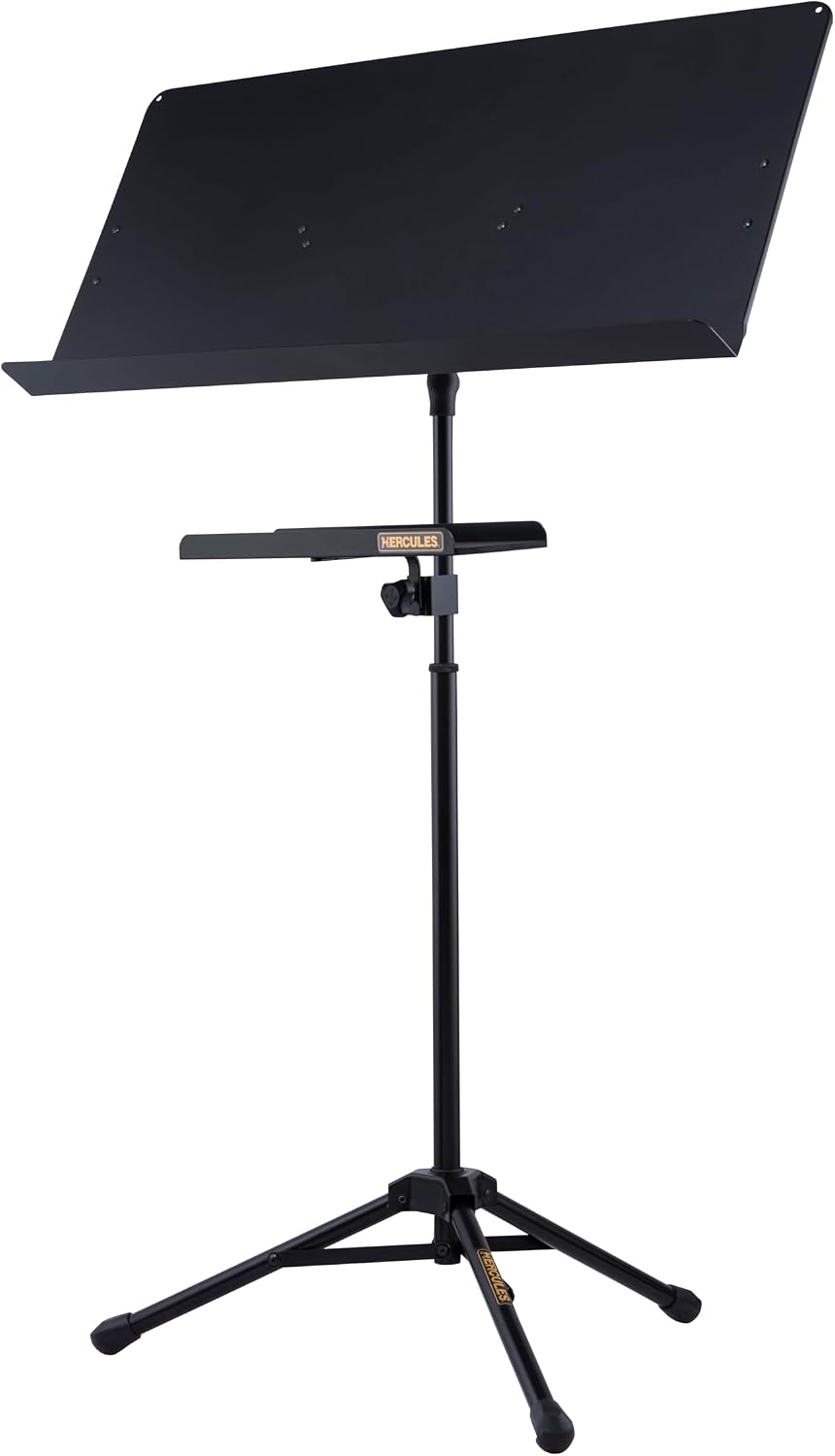 Hercules BS243B-HA103 Conductor Stand with Extended Desk and Accessory Tray