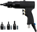 KEULEN Pneumatic Rivet Gun, Blind Riveting Gun Flat Nuts Riveter Rivnut Tool Kit, Self-Locking Function, Ajustable Speed, for Pull Nuts