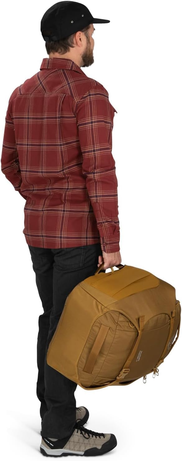 Osprey Sojourn Porter 46L Travel Backpack – Carry-On Compliant Luggage with StraightJacket Compression and Padded Laptop Sleeve – Durable Pack for International or Urban Travel, Brindle Brown