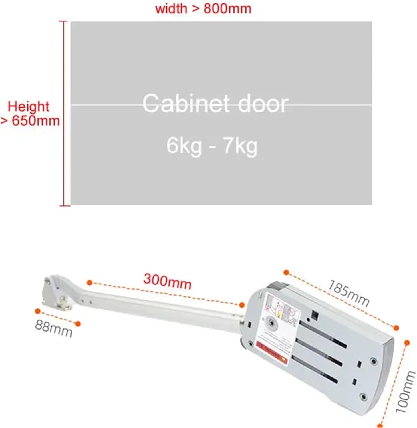 1set Folding Up Door Support Hydraulic Buffer Support Rod for Cabinet Door Pneumatic Rod for Kitchen Wall Cabinet Stop at Will