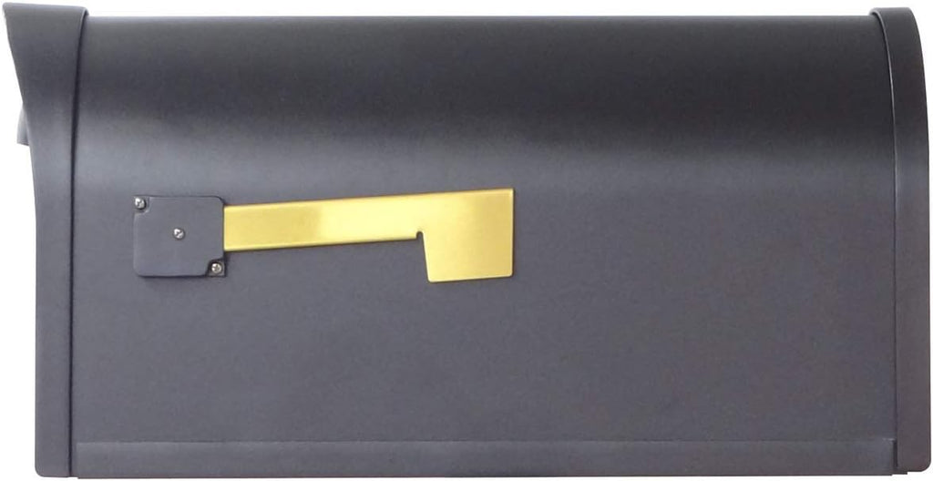 Special Lite Classic Curbside Mailbox with Ashley Front Single Mailbox Mounting Bracket - TC-ASH-FS-1008-BLK