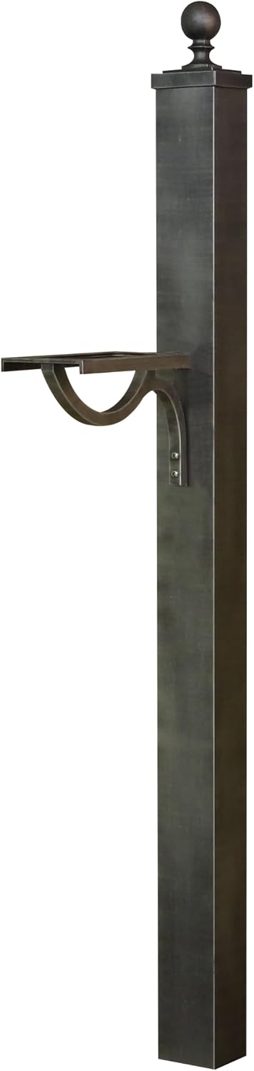 Special Lite Springfield Mailbox Post - Swedish Silver Aluminum Post for Curbside Mailbox - SPK-710-SW