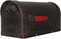 Special Lite Floral Curbside Mailbox with Paper Tube - Copper Aluminum Mailbox for Post Mount - SCF-2003-CP