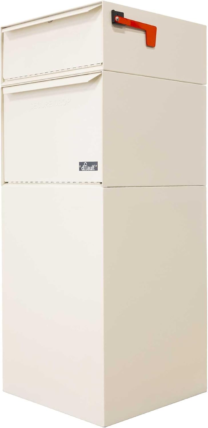 dVault® Full Service Vault DVCS0015 Secure Curbside Mailbox/Package Drop with Locking Letterbox (Sand)