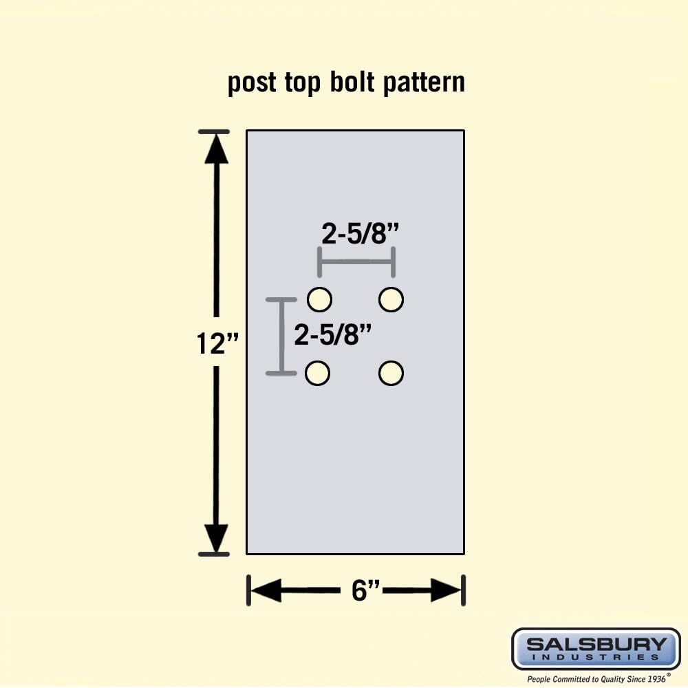 Salsbury Industries 4795WHT Post In-Ground Mounted Mail House, White