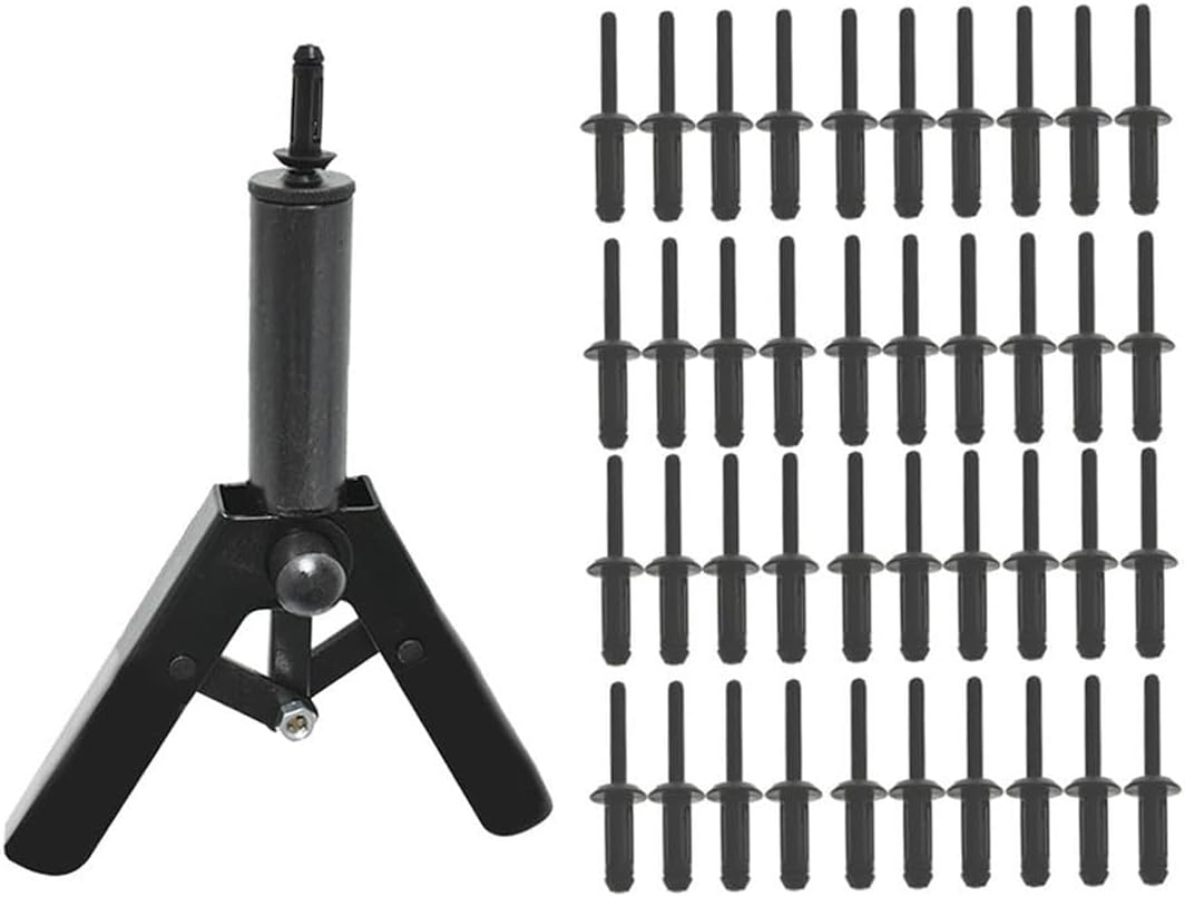Genuine Plastic Poly Rivet Gun Quick Set Riveting Hand Tool W/ 40 Poly Rivets USA 41Pcs OEM Replacement